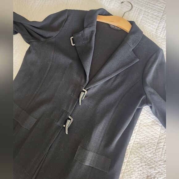 Ming Wang horn hook shoulder pads blazer cardigan - Picture 6 of 16